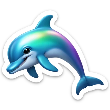 Iridescent dolphin sticker