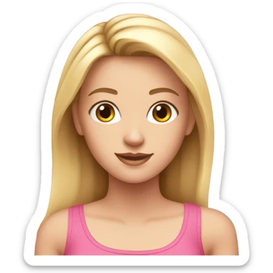 White girl in pink croptop sticker