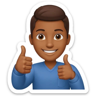Persona de color con el pulgar arriba sticker