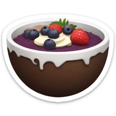 açaí bowl with nutella sticker