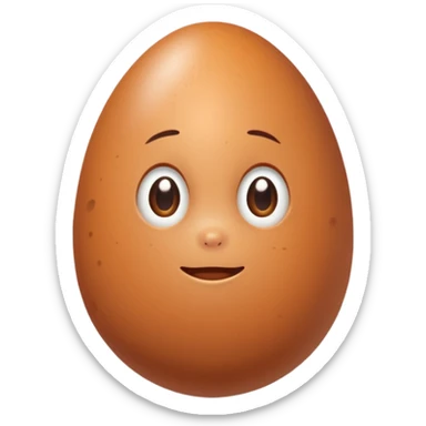 Brown Egg with freckles sticker