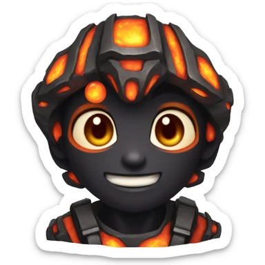 Asura of the lava and magma sticker