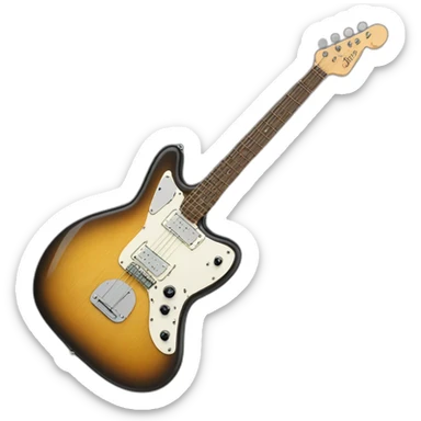 a black fender jazzmaster sticker