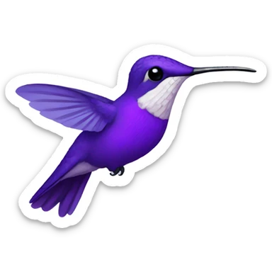 Violet hummingbird sticker
