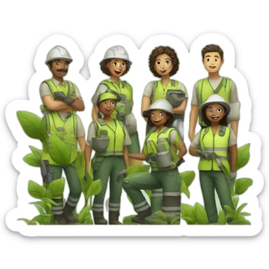 ecological work team sticker