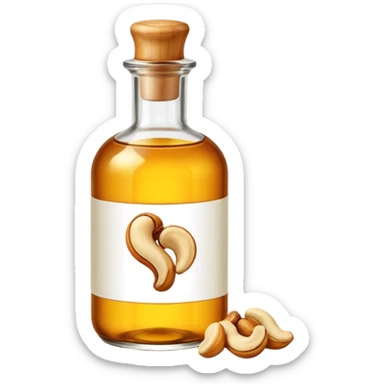 bottle of cashew oil sticker