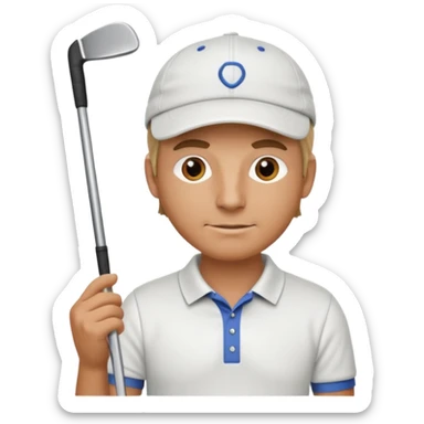 man golfer sticker