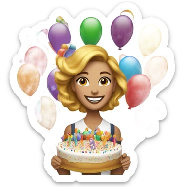 White girl 30th birthday sticker