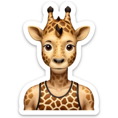 athlete player giraffe sticker