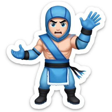 sub zero flicking people off  sticker