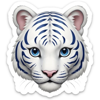White tiger with blue eyes sticker