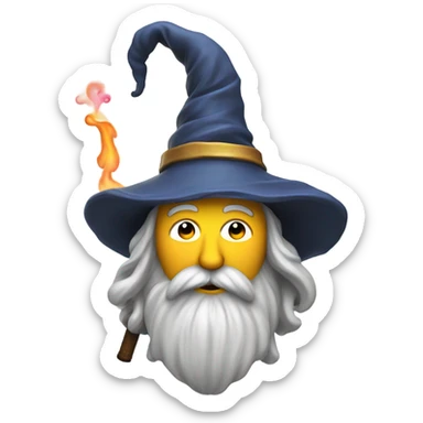Wizard smoking a bong sticker