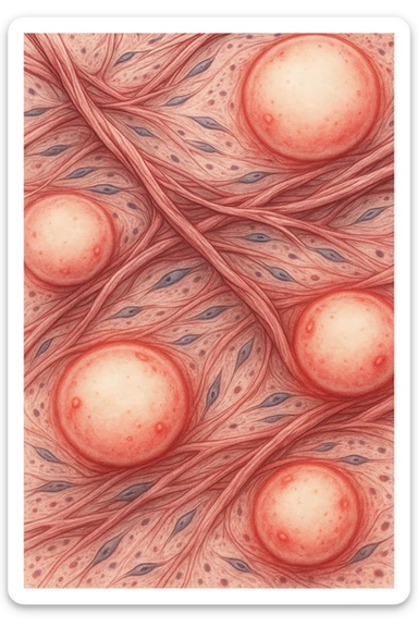 tessuto connettivo fibroso di cellulite sticker