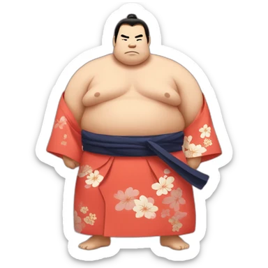 sumo in kimono sticker