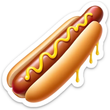 Melting neon ice cream hot dog  sticker
