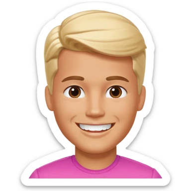 Barbie Ken face sticker
