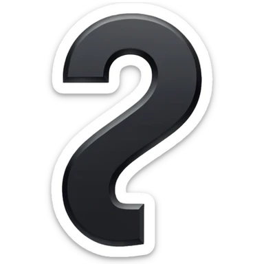 Squared question mark sticker