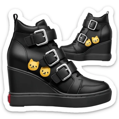 steve madden wedge sneakers hook and loop strap sticker