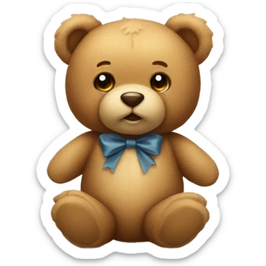 teddy bear with bow sticker