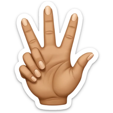 2 pointing fingers sticker