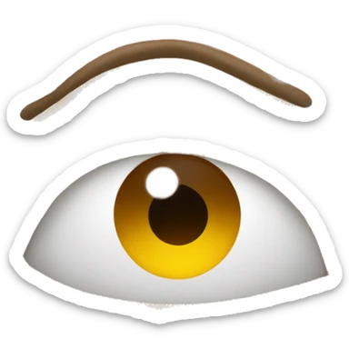 Face looking out the corner of their eye sticker