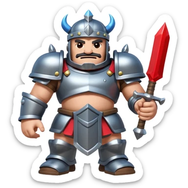 megaknight from clash royale sticker