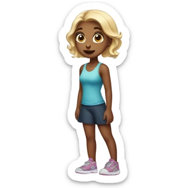 Girl with massive calves sticker