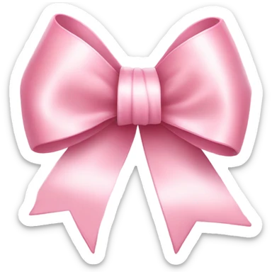 light pink ribbon bow sticker
