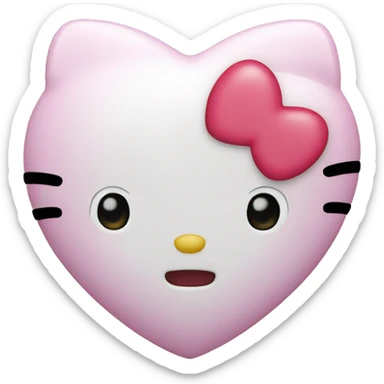 hello kitty heart sticker