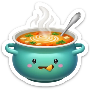 Soup realistic   sticker