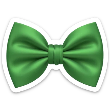 green bow tie with a knot in the center sticker