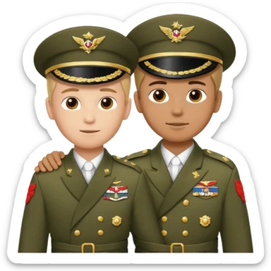 two brothers and two different sides of the world fighting, but still being in brotherly love sticker