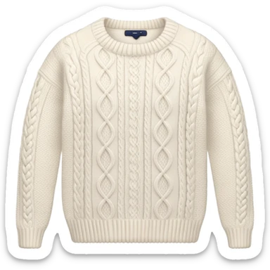 White knit sweater  sticker