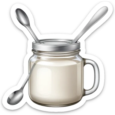 jar of coconut oil with a spoon sticker