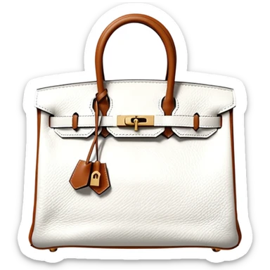 hermes birkin white himalayan bag sticker
