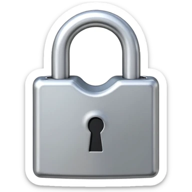 padlock emoji, open to the right, classic emoji style sticker