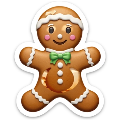 Gingerbread stylized sticker