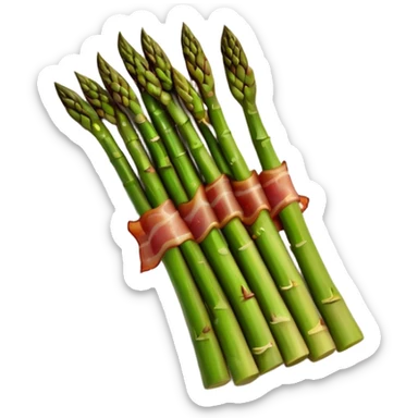 Plate of bacon asparagus  sticker