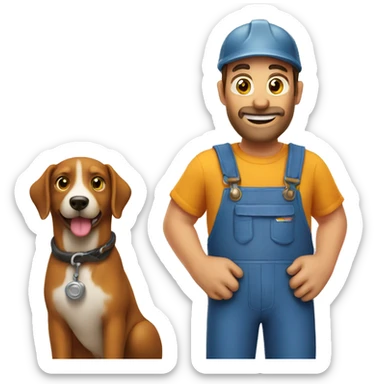 plumber and dog plumber sticker