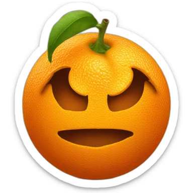 an orange that is rotten sticker