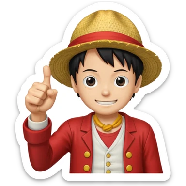 luffy giving a thumbs up sticker