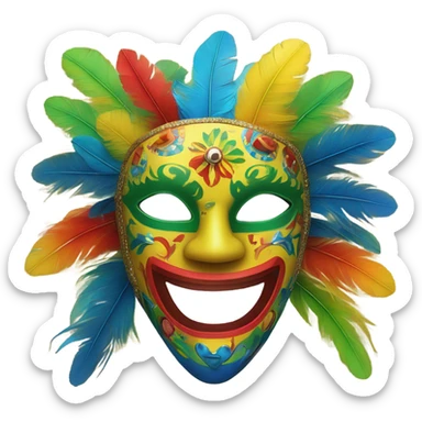 mascara marimonda colombiana carnaval de barranquilla sticker