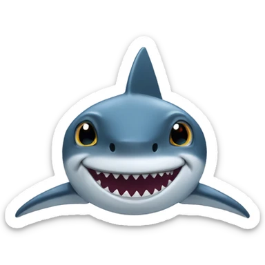 Shark having star eyes sticker