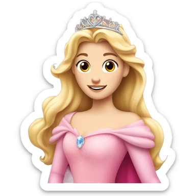 Princess Aurora with tiara  sticker