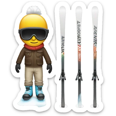 Designer skis sticker