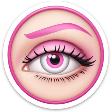 3d eye pink eyeliner sticker