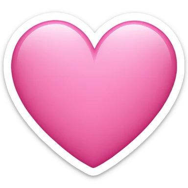 pink iphone heart sticker