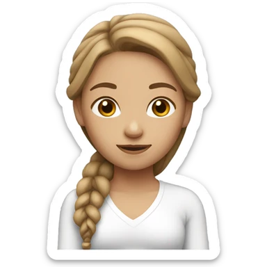 yoga light brown hair girl  sticker