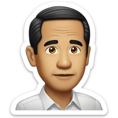 raised eyebrow empoji president Jokowi sticker