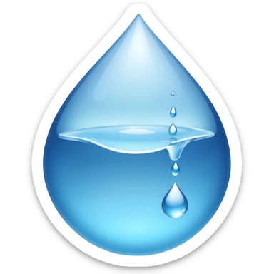 water droplet symbol sticker